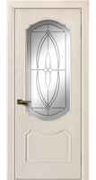 Дверь  Богема жемчуг тон 27 стекло белое гравировка
