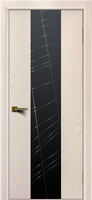 Дверь модель Камелия К4 Ясень жемчуг тон 27 стекло графит