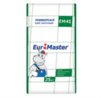 Euromaster Универсал ЕМ41 плиточный клей для внутренних и наружных работ (25 кг)