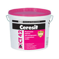 Акриловая краска Ceresit CT 42 для наружных и внутренних работ база (15 л)