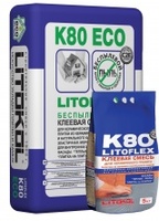 Беспылевая клеевая смесь LITOFLEX K80 eco 25 кг