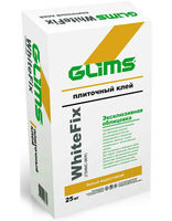 GLIMS-WhiteFix (Бeлый) cпeциaльный вoдocтoйкий плитoчный клeй (25 кг)