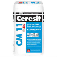 Клей Ceresit СМ 11 Plus для крепления керамической плитки для внутренних и наружных работ и для керамогранита для внутренних работ